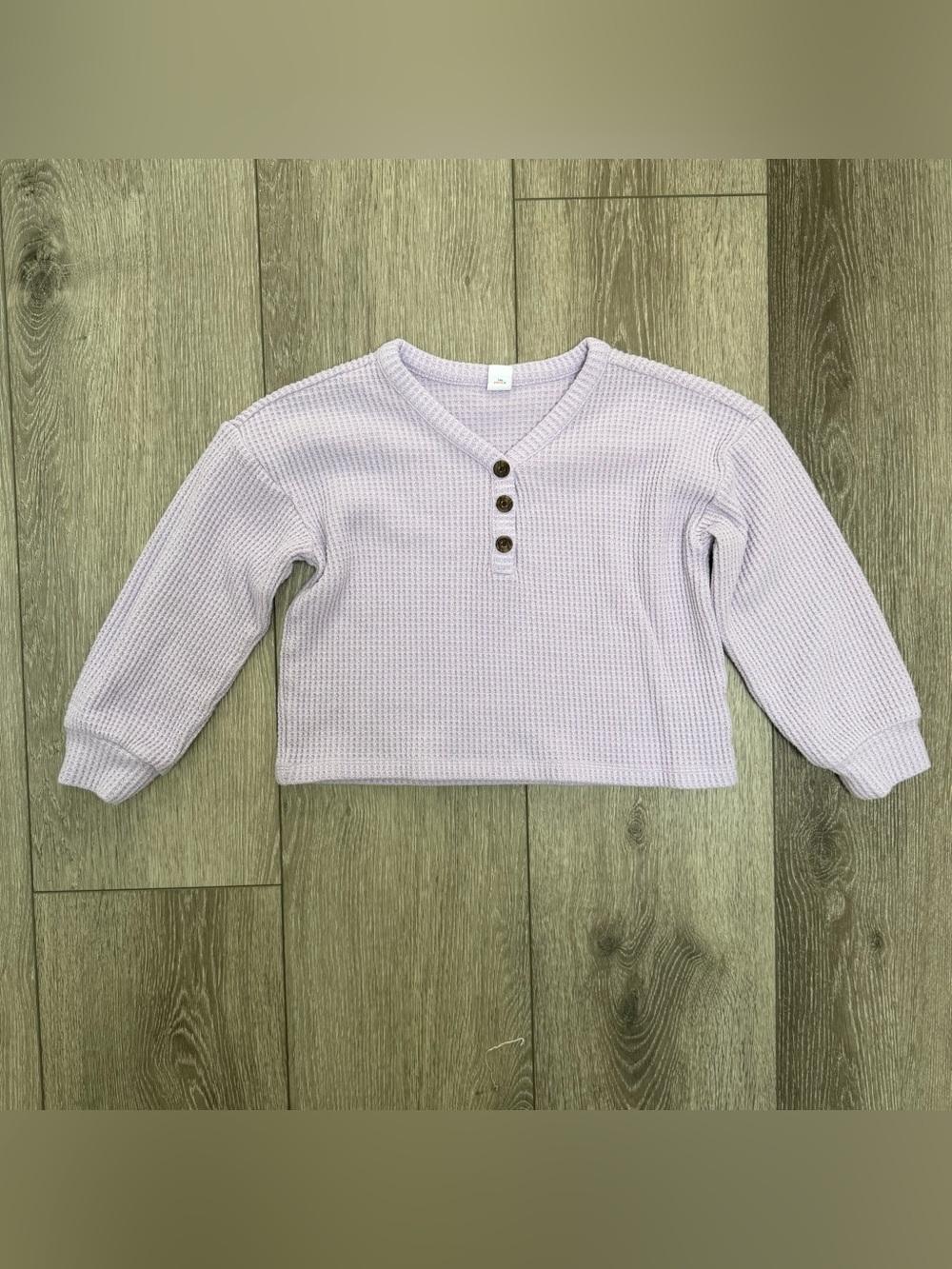 OLD NAVY LONG SLEEVE V NECK WAFFLE KNIT SHIRT LILAC PURPLE MEDIUM 8